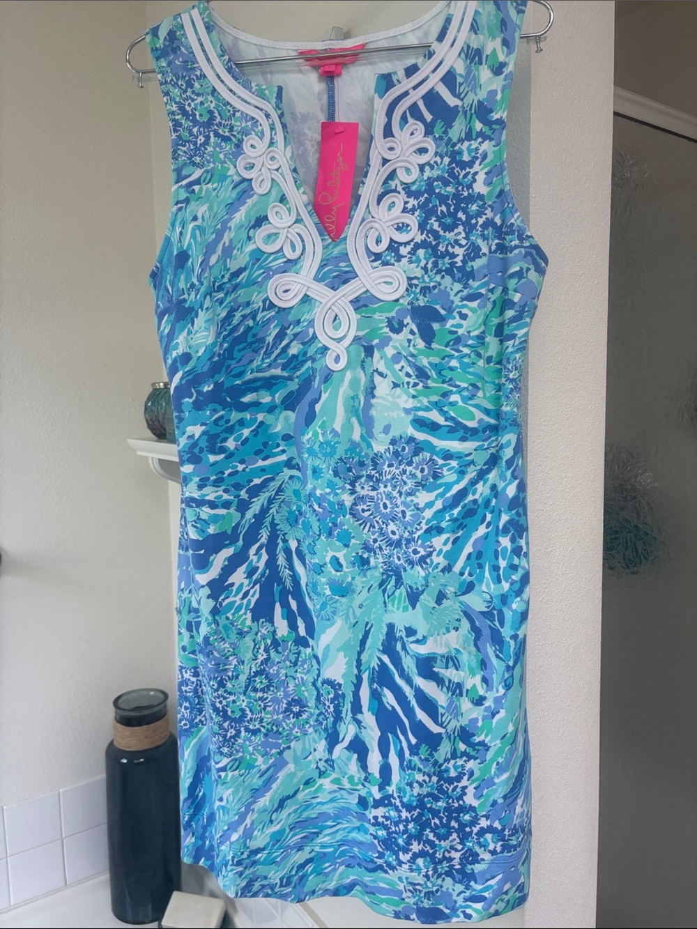 Lilly Pulitzer RARE Harper Sleeveless Shift Dress Blue Haven Hey Hey Soleil NWT